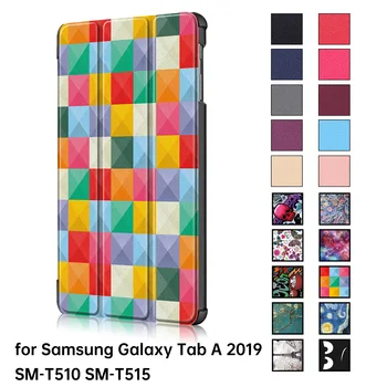 Puzdro pre Samsung Galaxy Tab A 2019 SM-T510 SM-T515 T510 T515 Tablet kryt Stojan Prípade inteligentných wake-up/sleep Pre Samsung