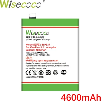 WISECOCO 4600mAh BLP637 Batérie Pre OnePlus 5 Jeden Plus 5 Oneplus 5 Päť Telefón Na Sklade, Vysoká Kvalita