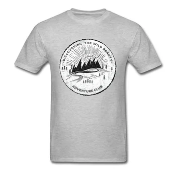 Jar Nové Tričko Vlastné Dobrodružstvo Klub Pobyt Wild Nekonečné Undiscovery Horský Les Tlač Tshirts Muž Streetwear Rockovej Hudby