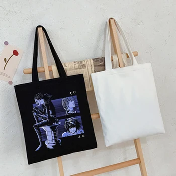 2020 plátno womanNovelty Death Note Shinigami Ryuk tlač bolsos iny Punk Harajuku bežné Vintage goth ramenný y2k tašky шопер