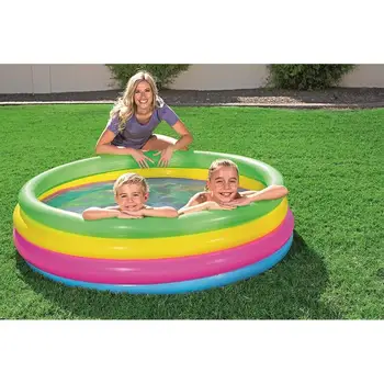 Intex dieťa nafukovací bazén multicolor 4 obruče 147x33 cm