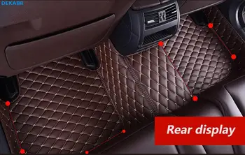 Dekabr mat kožené auto podlahové rohože pre Audi Q7 2006 2007-2016 2017 2020 Vlastné auto nohy Podložky automobilový pokrýva koberec