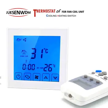 Načasovanie program nastaviteľné digitálny termostat ovládanie klimatizácie 2-tube fan coil Diaľkové ovládanie voliteľné