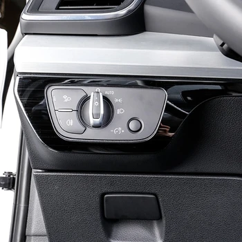 Auto Styling Svetlometu Tlačidlo Rám Dekorácie Kryt Výbava Pre Audi Q5 FY 2018 2019 LHD Uhlíkových Vlákien Farby Interiérové Doplnky
