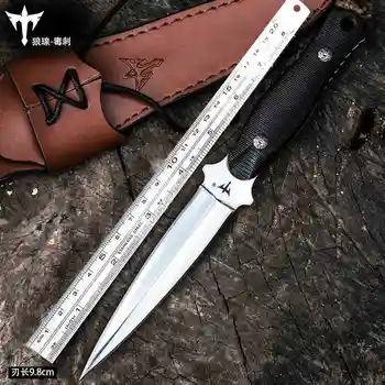 Outdoor camping nože výchovy k DEMOKRATICKÉMU občianstvu prenosné self-defense nože wild prežitie meč divokej džungli nôž rovný nôž čepeľ 8cr15mov