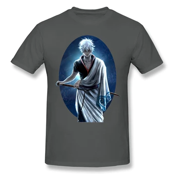 Gintoki Striebro Duše T-Shirt Zábavné Tees O Krku, Bavlna Gintama Oblečenie Pre Humor T Tričko