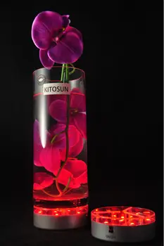 1pc RGB Váza Fľaša Dekorácie 4 cm LED Pod Vázu stôl dekorácie led svetla základne s diaľkovým