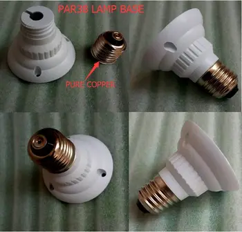 E27 LED PAR38 lampa base reflektor E27 objímky plastové Base led príslušenstvo diely vyhovuje