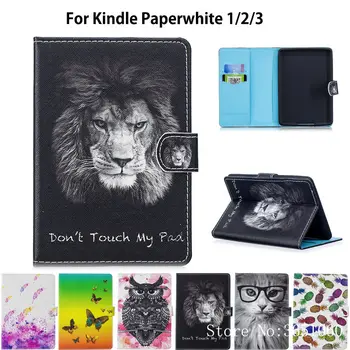 Prípade Funda pre Amazon Kindle Paperwhite 1 2 3 6. Kryt pre Kindle Paperwhite 6 palcový Módne Zvierat Tablet Capa Shell Shell