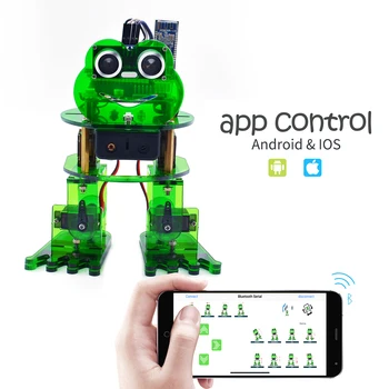 NOVÉ! Keyestudio DIY 4-DOF Robot Auta Žaba Robot pre Arduino Nano Grafický Programovací /Support IOS a Android APP Control