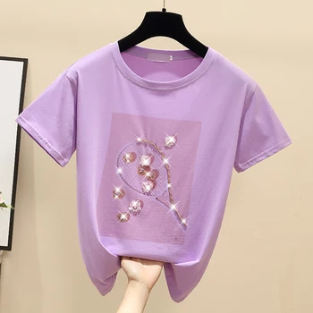 Gkfnmt Vetement Femme 2020 Letné Topy Ženy Krátky Rukáv T Shirt Žena kórejské Oblečenie Bavlnené Dámske Tričká Biele Tričko Ružové