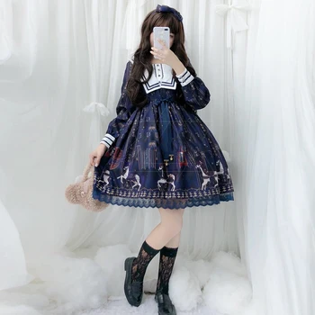 Japonský Štýl Gorgerous Kimono Lolita Šaty pre Dievčatá JK Vyhovovali Cosplay Kostýmy Európskeho Súdu Princezná Gotický OP JSK Šaty