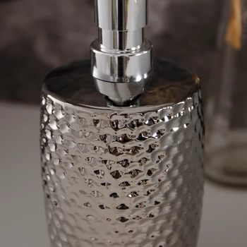 Kreatívne striebro Lotion fľaša Keramické Mydla Domov hand sanitizer Skladovanie shampoo Liquid fľaša Kúpeľňových Doplnkov