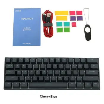 60% Mechanická Klávesnica Bluetooth 4.0 Typ-C RGB 61 Klávesov Mechanical Gaming Keyboard Cherry Blue Red Podiel Prepínač