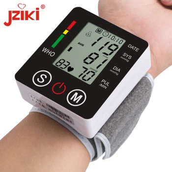 JZIKI Zápästie Krvný Tlak Monitor anglický alebo ruský Hlas Sphygmomanometer Prenosné Zápästie Blood Presure Meter Zdravie Monitor
