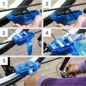 Nové Prenosné Požičovňa Chain Cleaner Nastaviť Bicykel Nástroje s Odsírenie Kefy na Bicykli Horskom Bicykli Umývanie, Čistenie Súpravy vonkajšie