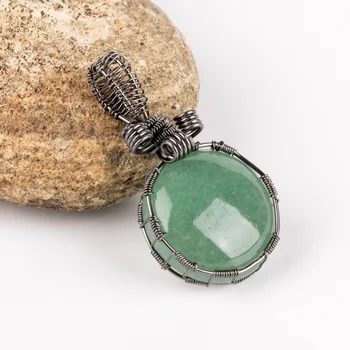 Prírodný kameň, ručne rany ploché kolo korálkové prírodné prívesok na šperky, takže DIY náhrdelník náramok príslušenstvo
