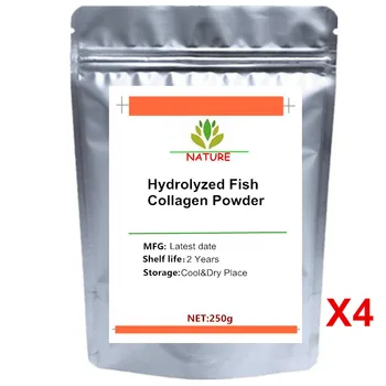 Hydrolyzovaný Ryby Kolagénu Prášok Čistý 90% Proteín pre Zdravé Kože, Očí, Kostí