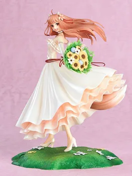 24 CM Japonský sexy anime obrázok Merchant mäso pikantné vlk Korenie 10. výročie Holo svadobné šaty ver akcie obrázok