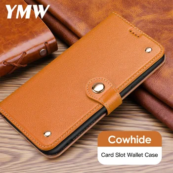 YMW Originálne Kožené Peňaženky puzdro pre iPhone 11 Pro Max Xs Max Xr X Luxusné Kartu Tlačidlo Podpora Telefón Prípadoch Kryt