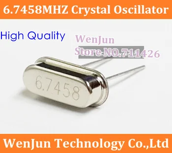Vysoká Kvalita 6.7458 MHZ crystal oscilátor 6.7458 M 6.7458 pasívne kryštál kremeňa rezonátory HC-49S--100ks/veľa