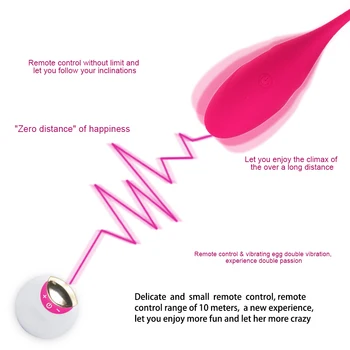 Egg Vibrator Wireless Remote Powerful 10-mode Vibrations Remote Control G- Spot egg Vibrator Waterproof Sex Toy for Women