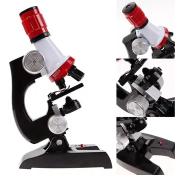 Nový Mikroskop Kit LED Lab 100X-1200X Domov Školské Vzdelávacie Hračka Darček Biologický Mikroskop Pre Deti Dieťaťa