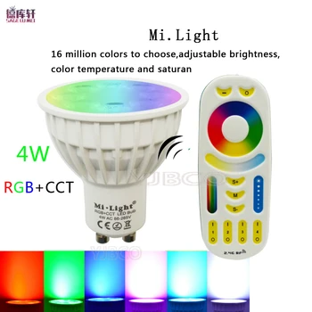 Mi svetlo 2.4 G Bezdrôtové Diaľkové GU10 4W RGB+SCS LED Stmievateľné Mi svetla, Led Žiarovky, Led Reflektor, Smart Led Lampy, Osvetlenie AC85-265V