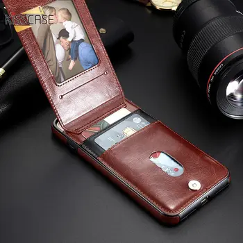 KISSCASE Kožené puzdro Pre iPhone 12 Kryt Pre iPhone 7 6s Peňaženky Prípade 8 XR 11 12 Mini PRO MAX Vertikálne Flip Držiteľa Karty Prípadoch