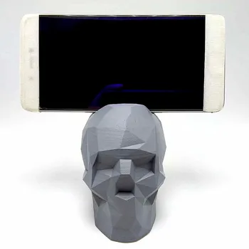 Abstrakt 3d geometrické lebky mobilný telefón držiak formy konkrétnych silikónové formy živice sadrovca, silikónové formy domáce dekorácie nástroje