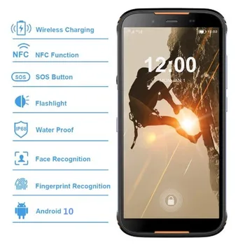 Na Sklade HOMTOM HT80 Android 10 Vodotesný IP68 Smartphone 4G LTE 5.5
