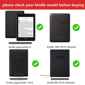 Amazon Kindle Paperwhite 2/3/4 Prípade Flip Magnetické puzdro Smart Cover pre Všetkých-nový Kindle 10. 2019 Prípade Pevného pre Kindle 8. 2016