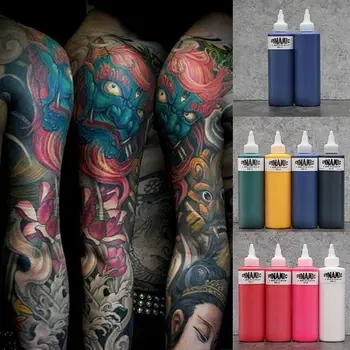 8 oz 240ml Black Tattoo Ink Dynamické Micro Pigmentu Na Tele Art Tattoo Farba Kozmetika, Tetovanie Trvalého Pigmentu
