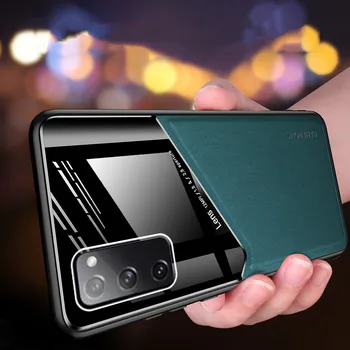 Plexisklo Kožené puzdro Pre Xiao POCO M3 Prípade Silikónové Rám Stavať v Aute Magnetické železa Shockproof Kryt pre Pocophone X3 NFC