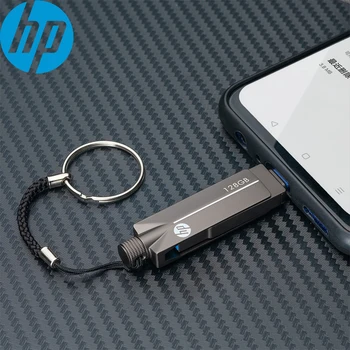 HP X5200M Mini kovové USB C USB3.1 flash 130MB/S 64 g 32 g 128G pre Andriods SmartPhone OTG Pamäte Typu C, Usb flash disk