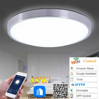 Smart LED Stropné Svetlá WW+CW Stmievateľné APLIKÁCIU Diaľkové Ovládanie Moderných WIFI strop+osvetlenie Spálne Lampy Smart WIFI Stropné svietidlo