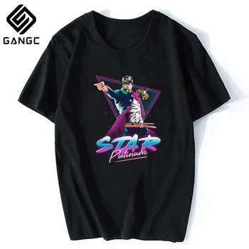Jojos Bizarné Dobrodružstvo Vintage Mužov Manga T-shirt Bavlna Camisetas Harajuku Streetwear Hombre Mužov Vaporwave Japonskom Anime Tričko
