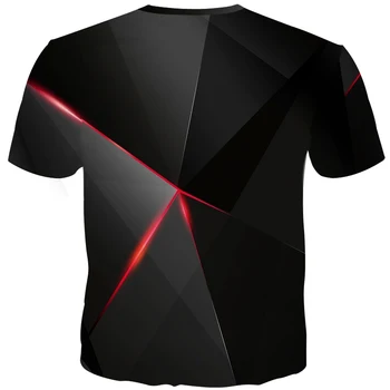 YFFUSHI Muž 3d t shirt Módne Letné tričko Top Streatwear Mužov Cool geometrie Pyramídy 3d Mužov Hip Hop Tees Plus Veľkosť 5XL