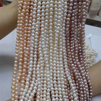 Prírodné Sladkovodné Perly Korálky Vysokej Kvality 36 cm Punč Voľné Korálky pre DIY Ženy Náhrdelník Náramok Šperky, Takže 3 Farby