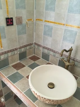 Kúpeľňa Kohútik Antické bronzové prevedenie Mosadz Povodí Batérie, Umývadlo, Batérie,