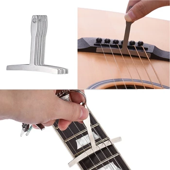 Gitara Luthier Meracie Nástroje Kit Set String Akcie Pravítko, 9 Understring Polomer Meradlo pre Gitaru Opravy