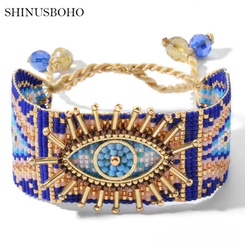 SHINUSBOHO 2020 CouplesGift Mužov Náramok MIYUKI Srdce Náramok Ženy Módne Luxusné Šperky Love 3D Pulseras Mujer Moda