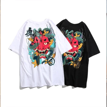 Japonský Diabol Hada, T Košele Streetwear pánske t-shirts 2019 vysokej kvality Harajuku Hip Hop Topy Tees Mužskej Módy Tshirts