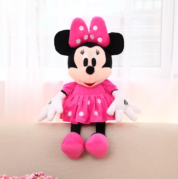 110 cm 3 Farba Veľké Mickey Mouse Big Red Minnie Mouse Plyšové Hračky Mäkké Milenca Priateľka je valentínske Darček Bábika Minnie Ružová