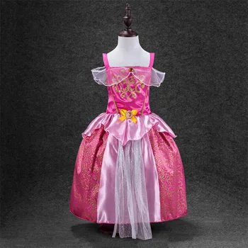 2018 Halloween Dievčatá Šaty Deti Cindrella Snehu Biela Kráľovná Cosplay Kostým Dievča Princezná Rapunzel Aurora Belle Šaty Vestidos