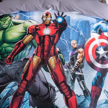 Marvel Avengers Iron Man, Kapitán Amerika 3d posteľná bielizeň Sady Deti Chlapci Dievčatá Perinu Nastaviť Twin Queen Size posteľná bielizeň posteľ nastaviť