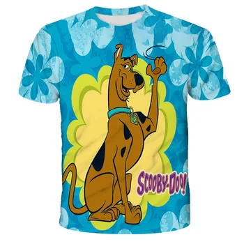 Scooby Doo Anime 3d Tlač chlapci dievčatá Tričko Scooby Shaggy, Daphne Velma Fred v Pohode Bežné pride deti Fashion tričko