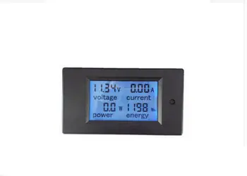 DC 100A LCD Volt Aktuálne KWh Watt Panel Power Meter Ammeter Voltmeter Multimeter