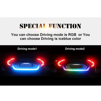 OKEEN Auto Styling LED batožinového priestoru pásy Svetlo RGB Podvozok Plávajúce Led Dynamický Zase Signál Streamer Batožinového Priestoru Osvetlenie