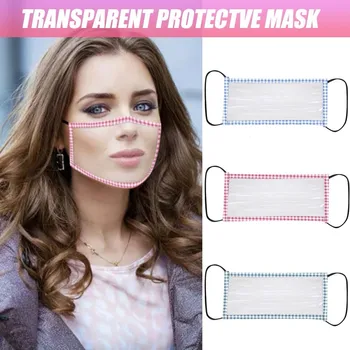 3pc Transparentné Maska S jasnými Čistenie Vzduchu Masku na Tvár Okno Viditeľný Výraz Pre Nepočujúcich A Ťažko Vysokej Kvality, Bezpečnosti